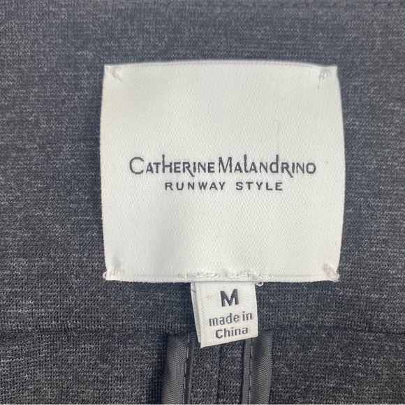 Catherine Malandrino Runway Style Women’s Charcoal Shanfa Moto Jacket EUC Size M - Picture 5 of 14